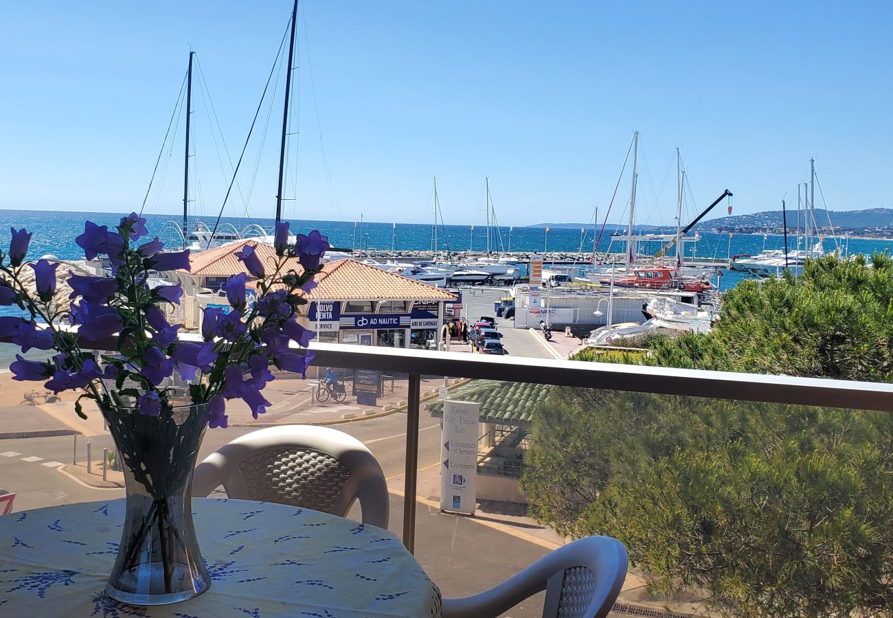 Studio à Fréjus - LE CAPITOLE, Vue mer, Studio cabine 27m2 les pieds dans l'eau, 2 adultes, 2 enfants, clim et garage